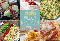 Week Forty One Healthy Meal Plan