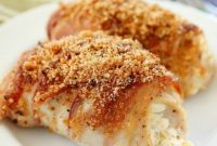Crispy Bacon Cream Cheese Chicken Spirals