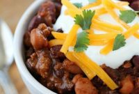 Hearty Slow Cooker Three Bean Chili