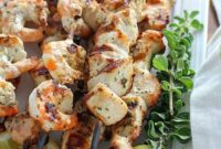 Sizzling Lemon-Oregano Chicken and Shrimp Skewers
