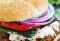 Chicken Fajita Burger and Chipotle Mayo