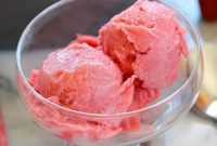 Homemade Strawberry Sorbet