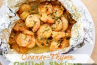 Aromatic Orange Thyme Grilled Shrimp Bundles