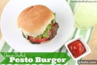 Pesto-Packed Cheese Melt Burger