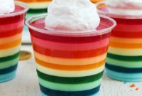 Rainbow Jello Treats