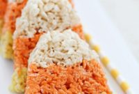 Candy Corn Krispie Bars