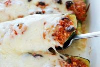 Satisfying Black Bean and Quinoa Zucchini Boats