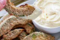 Golden Baked Avocado Fries with Creamy Garlic Aioli
