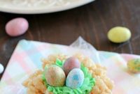 Easy No-Bake Rice Krispies Easter Nests