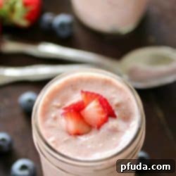 Power-Packed No-Bake Overnight Oats 2 Overnight Oatmeal that's packed full of protein (13 grams), fiber (6 grams) and fruit. No-bake, with only 252 calories! Perfect breakfast to grab on the go! AD