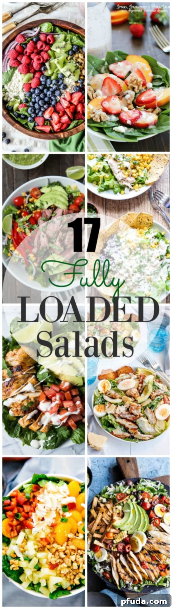 17 Loaded Salads: Hearty Meals in a Bowl 2 Assortment of vibrant and hearty loaded salad recipes