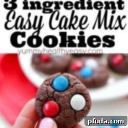 Delicious 3-Ingredient Easy Cake Mix Cookies ready to be served.