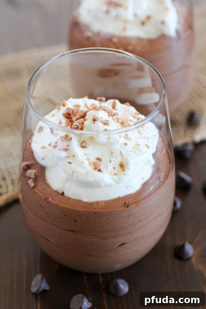 Chocolate Mousse that's incredibly easy to make with only 5 simple ingredients and a few steps from start to finish! You won't believe how creamy and totally delicious it is. Fancy enough for a party but easy enough for a quick dessert any night of the week. :) AD