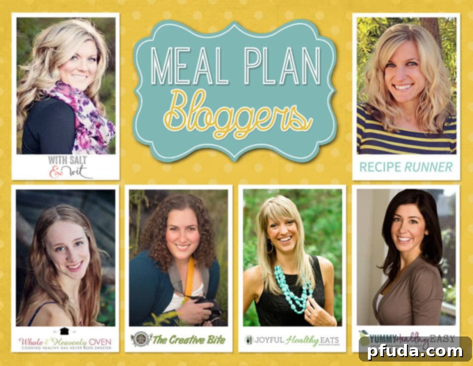 Healthy Weekly Meal Plan Bloggers Collaboration