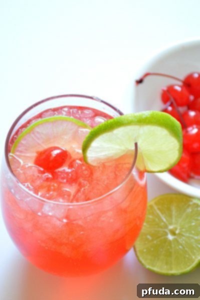 Sweet and tart Cherry Limeade, a refreshing Sonic Drive-In copycat beverage.