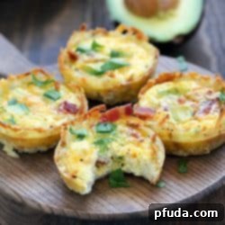 Incredible Bacon Avocado Hash Brown Egg Cups