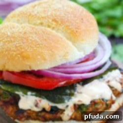 Chicken Fajita Burger and Chipotle Mayo 2 Chicken Fajita Burgers with Chipotle Mayo!
