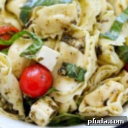 This Easy Tortellini Pesto Salad is the perfect side dish for a summer BBQ!