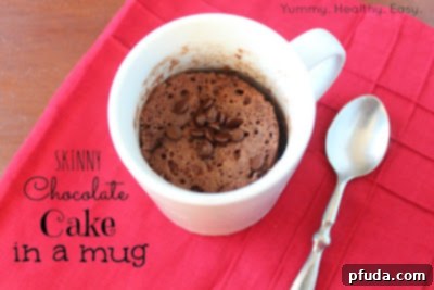 Quick and Easy Skinny Chocolate Cake in a Mug