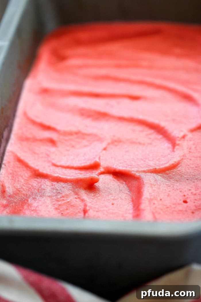 This incredibly easy Strawberry Sorbet Recipe will rock your world! Only a few ingredients and a blender needed for this delicious, healthier summertime treat. #AD