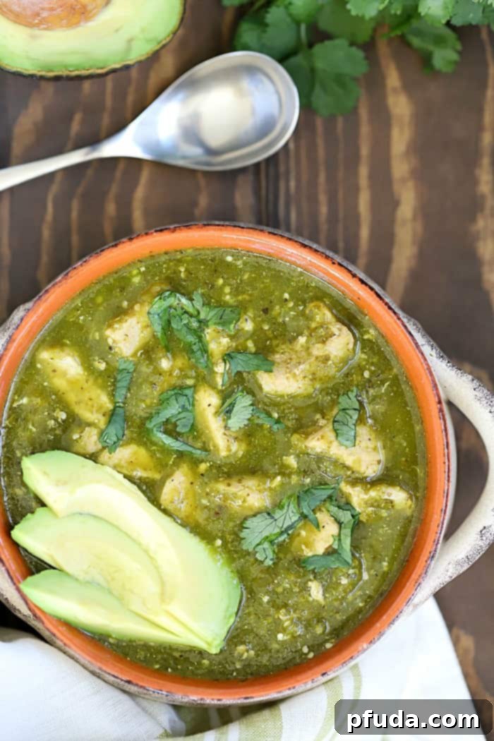 You will LOVE the flavor in this Pork Chili Verde! Pork loin is simmered until super tender and then added to a delicious homemade verde sauce - SO good! Plus a recap of my pork tour in Michigan! #AD
