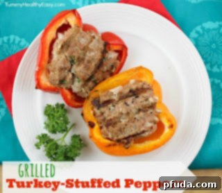 Grilled Turkey Stuffed Peppers, another healthy and easy grilled meal idea.