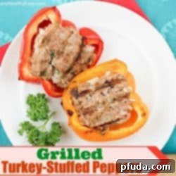 Healthy Grilled Turkey-Stuffed Peppers Recipe Image