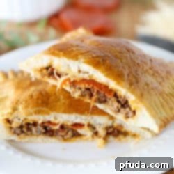 Simple Pizza Bites 2 Square photo - pizza pocket cut in half. #ad