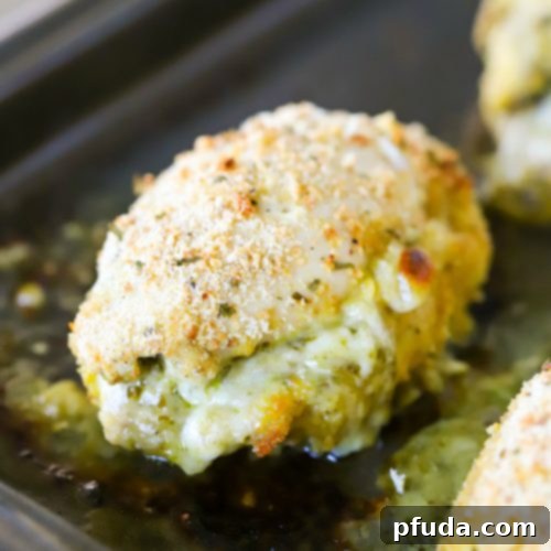 Square image of stuffed chicken on a plate