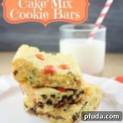 Delicious Skinny Cake Mix Cookie Bars on a white plate