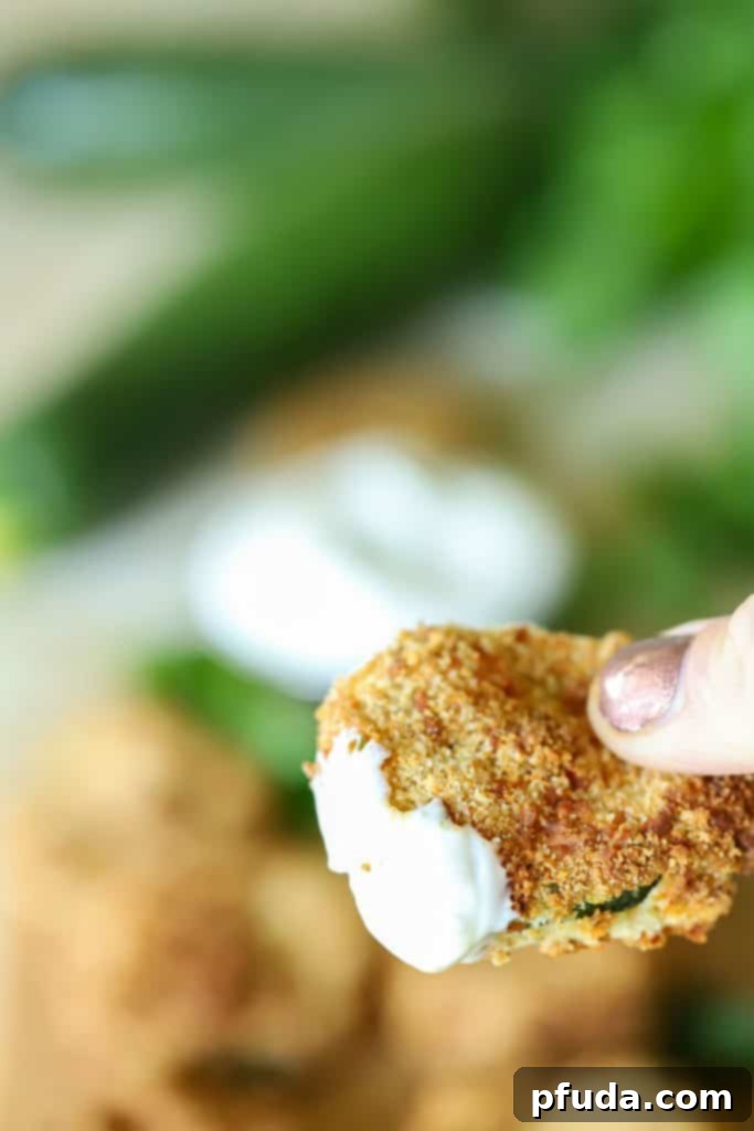 Saucy dipped Zucchini Chips!