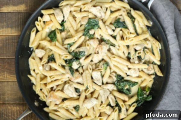 Zesty Lemon Chicken Pasta 2 Lemon Chicken Pasta Recipe in a black bowl, garnished with fresh parsley.