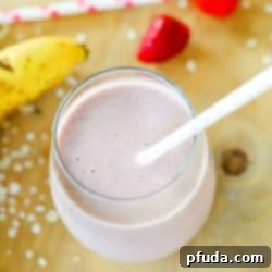 Strawberry Oatmeal Smoothie square photo