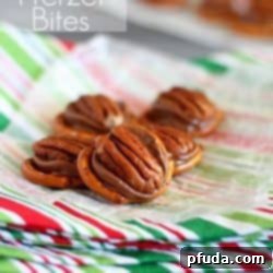 Finished Turtle Pretzel Bites arranged beautifully on a plate