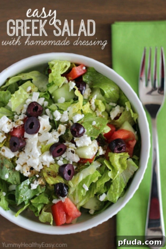Delicious and Easy Greek Salad with Homemade Dressing