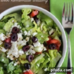 Easy Greek Salad with Homemade Dressing Recipe