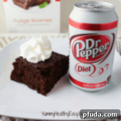 Low Fat Diet Dr. Pepper Brownies - a simple, healthier dessert
