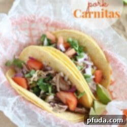 Slow Cooker Pork Carnitas recipe card image