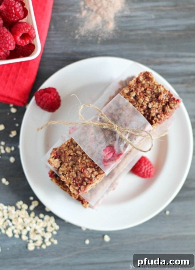 Delicious Post-Workout Protein Bars Raspberry Chocolate Protein Bars for energy and muscle recovery.