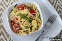 Quick Linguine with Artichokes, Tomatoes and Parsley