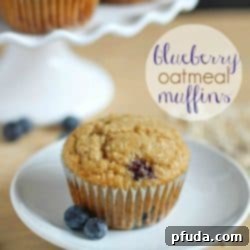 Delicious Blueberry Oatmeal Muffins