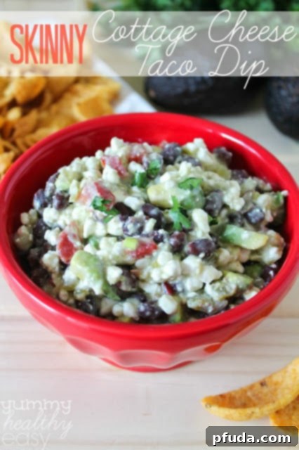 Skinny Cottage Cheese Taco Dip