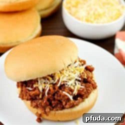 Set-It-and-Forget-It Sloppy Joes 2 Easy Crock Pot Sloppy Joes with melted cheese