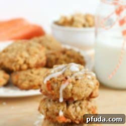 Moist carrot cookies filled with coconut, oats, walnuts and of course, shredded carrots! The perfect cookie for spring!