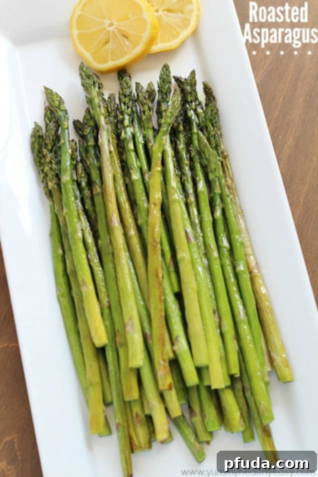 The Best Roasted Asparagus Ever - Quick, Easy, and Crispy! Best Ever Crispy Roasted Asparagus in just 10 minutes with 4 ingredients, golden brown and perfectly cooked.