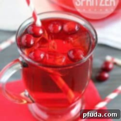 Cranberry Spritzer - perfect easy drink for the holidays!