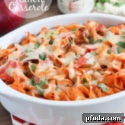 OPA's Signature Southwestern Ranch Casserole 2 A delicious casserole with chicken, mushrooms, tomatoes and egg noodles tossed in a flavorful sauce made using enchilada sauce and OPA Greek Yogurt Ranch Dressing. Best casserole EVER!