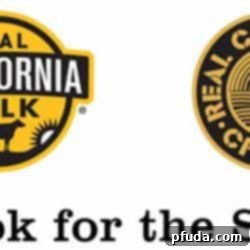 Real California Milk Seal, symbolizing quality dairy from California family farms.
