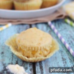 Light and fluffy corn muffins with a golden crust.