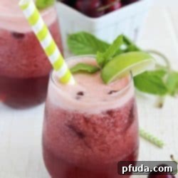 Sip Homemade Cherry Mint Limeade Soda Win 300 Dollars 2 Easy and delicious cherry mixture poured with lemon-lime soda makes the yummiest drink!